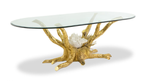 Pierre Duval Brasseur — Gilt brass table