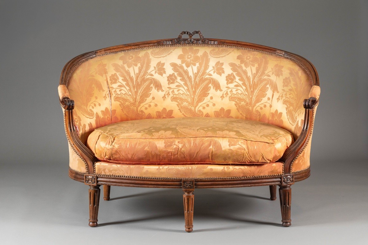 Canapé corbeille Louis XVI